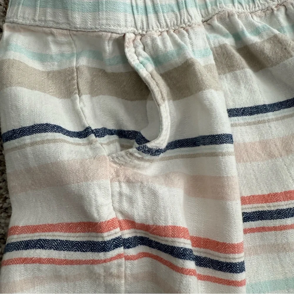 Sonoma Mini Skirt Multicolor Women Size 12 Striped Elastic Waist Slider Pocket - Picture 3 of 8